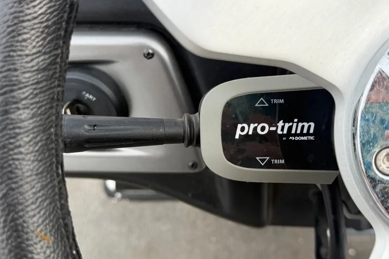 Slide: The Image of Close-up of 2024 Nitro Z20 Pro-Trim control by Dometic on steering wheel. - 27