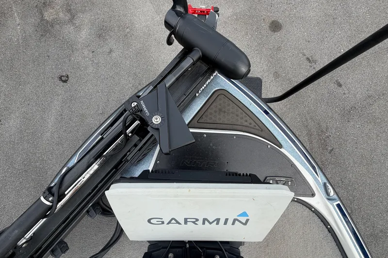 Slide: The Image of 2024 Nitro Z20 boat with Garmin and Lowrance equipment on deck. - 46