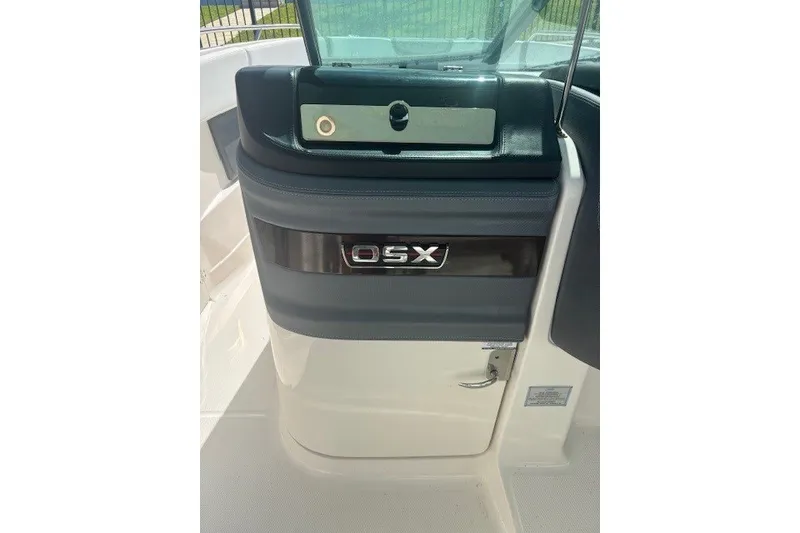 Slide: The Image of 2021 Chaparral 280 OSX boat interior with logo detail. - 29