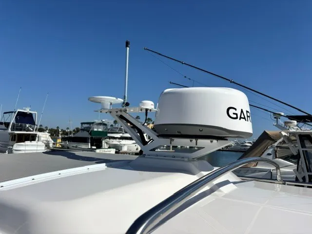 Slide: The Image of The image shows the roof of a Cutwater C-248 Coupe with a Garmin radar. - 25