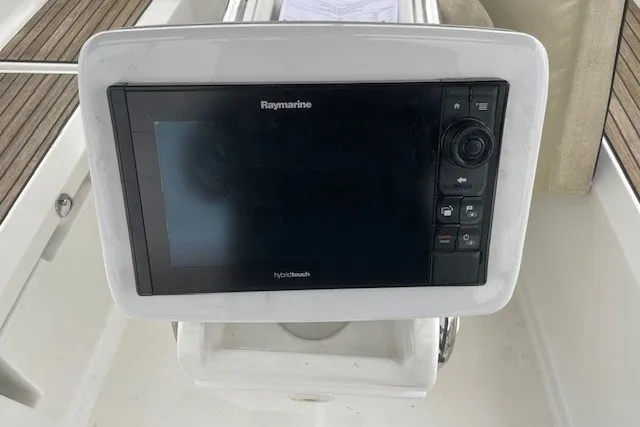 Slide: The Image of Raymarine navigation system on 2017 Jeanneau Sun Odyssey 389 sailboat. - 16
