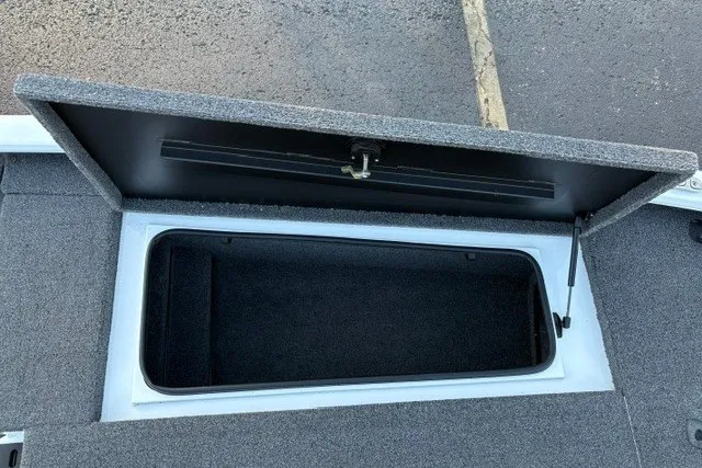 Slide: The Image of Open storage compartment on 2022 Vexus AVX2080 boat, showcasing interior space. - 48
