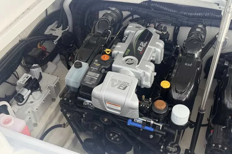 Slide: The Image of Engine compartment of 2023 Formula 350 Crossover Bowrider I/O with V8 engine. - 40