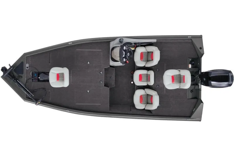 Slide: The Image of Luftaufnahme eines Tracker Pro Team 195 TXW Bootes von 2018 mit vier Sitzen und einem Außenbordmotor. - 13