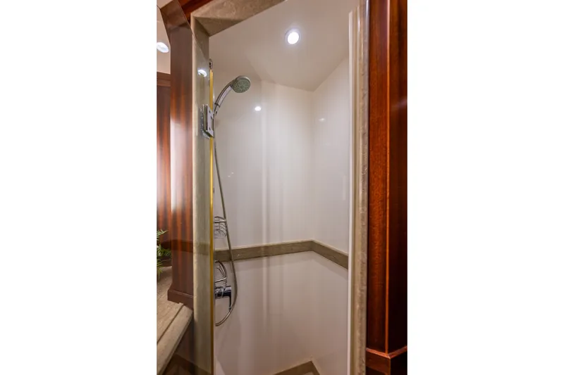 Slide: The Image of Luxurious shower interior on 2012 Ocean Alexander 85 E yacht. - 61