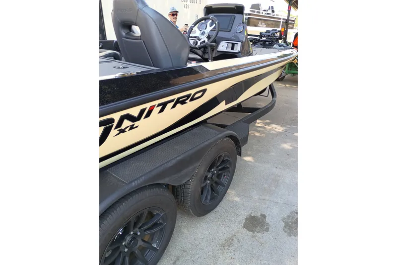 Slide: The Image of 2027 Nitro Z20 XL Pro boat on trailer, showcasing sleek design and modern features. - 6