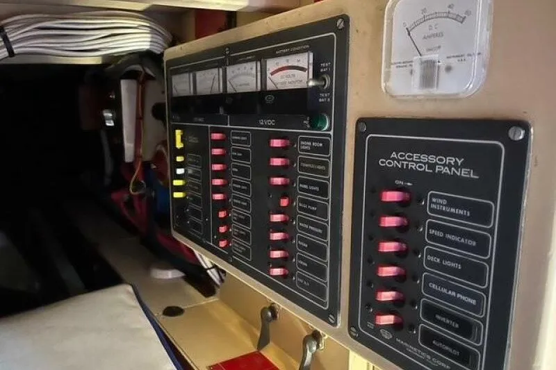 Slide: The Image of Electrical control panel on a 1932 Nevins 46 Yawl sailboat. - 6