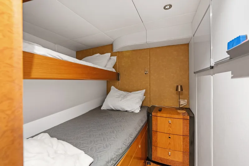 Slide: The Image of Cozy cabin with bunk beds on a 1998 Cheoy Lee Motor Yacht. - 43