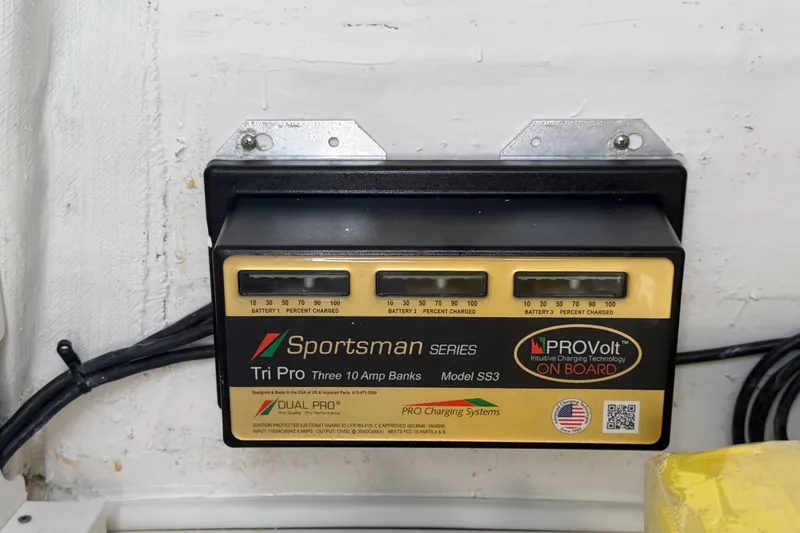 Slide: The Image of Onboard battery charger for Sea Fox 251 Bay Fox 2025, Sportsman Series Tri Pro model. - 38