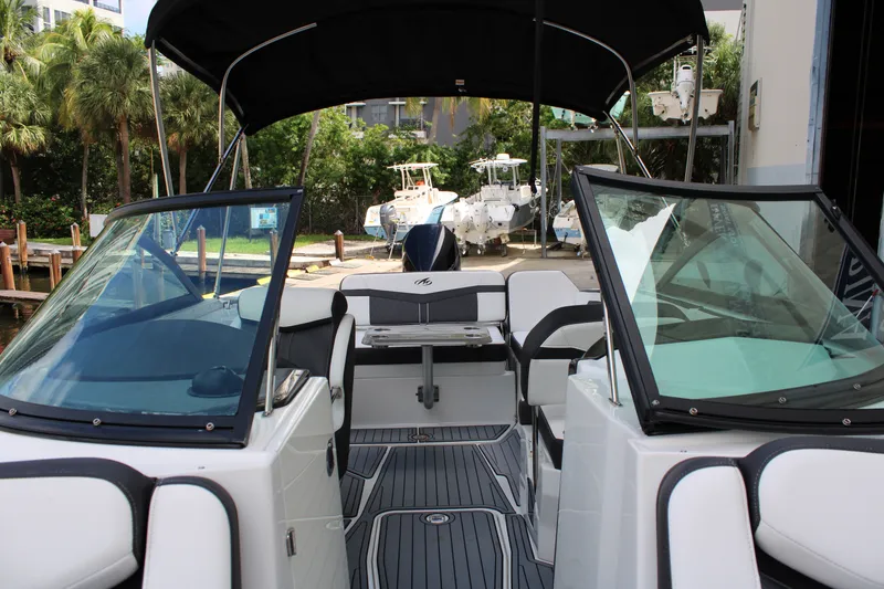 Slide: The Image of 2021 Monterey 255SS Super Sport boat with sleek interior and modern design. - 22