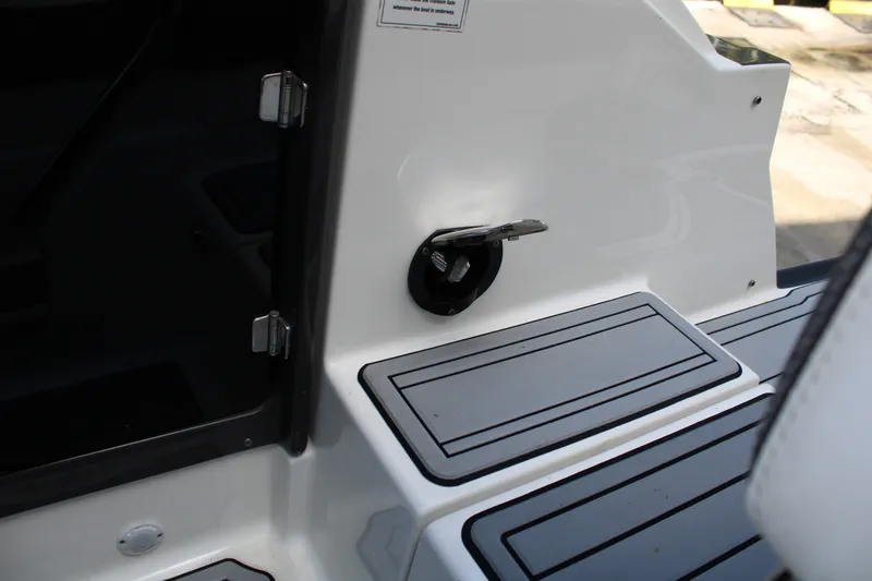 Slide: The Image of 2021 Monterey 255SS Super Sport boat interior with sleek design and modern fittings. - 43
