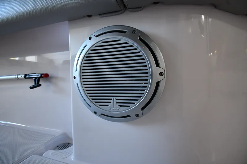 Slide: The Image of Speaker system on a 2009 Donzi 38 ZFX Open boat interior. - 52
