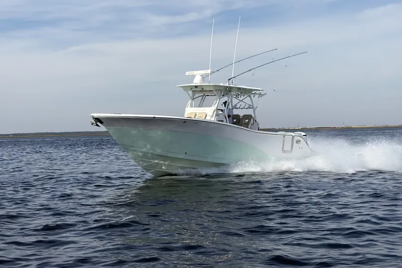 The Image of 2017 Sea Fox 328 Commander cruising on open water, showcasing sleek design and performance. - 1