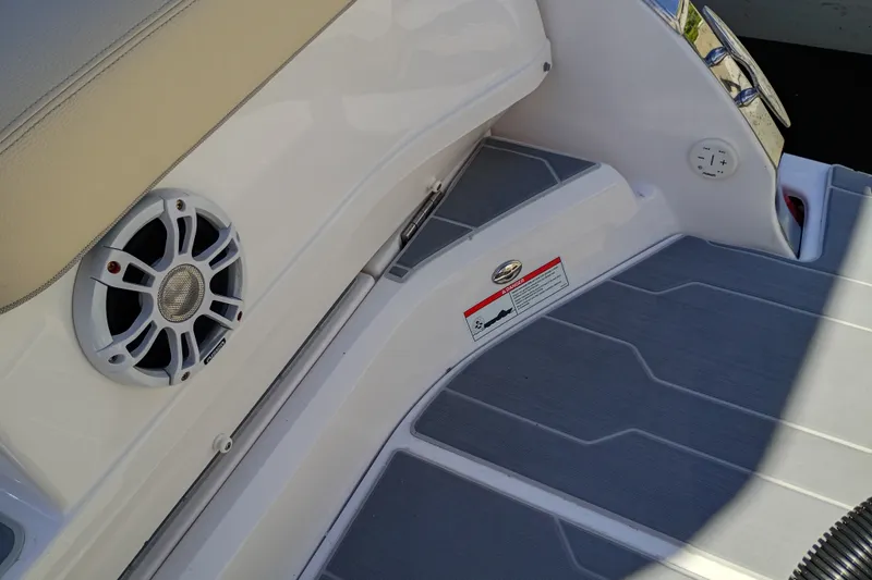 Slide: The Image of 2021 Regal 29 OBX boat interior with speaker and control panel. - 37