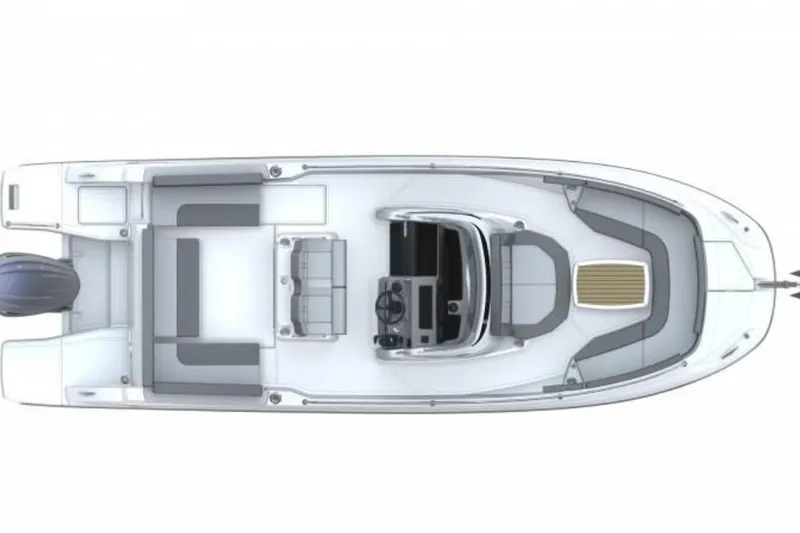 Slide: The Image of Top view of 2023 Jeanneau Leader 7.5 CC S3 boat layout. - 18
