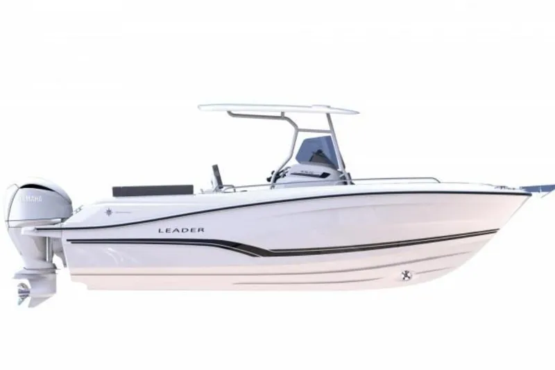 Slide: The Image of 2023 Jeanneau Leader 7.5 CC S3 boat, sleek design, side view. - 15