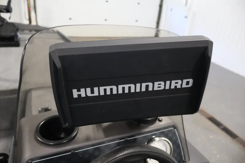 Slide: The Image of 2024 Tracker Bass Tracker Classic XL with Humminbird fish finder on dashboard. - 21