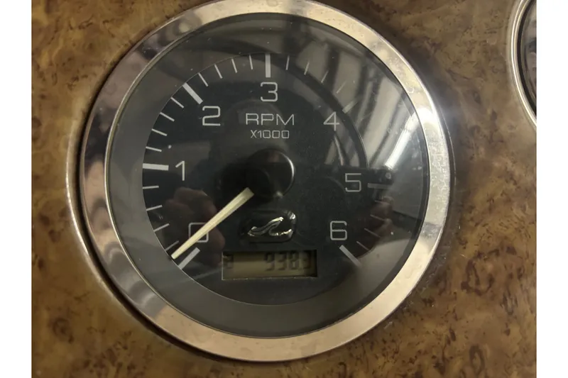 Slide: The Image of Tachometer of 2000 Sea Ray 340 Sundancer showing RPM reading. - 22