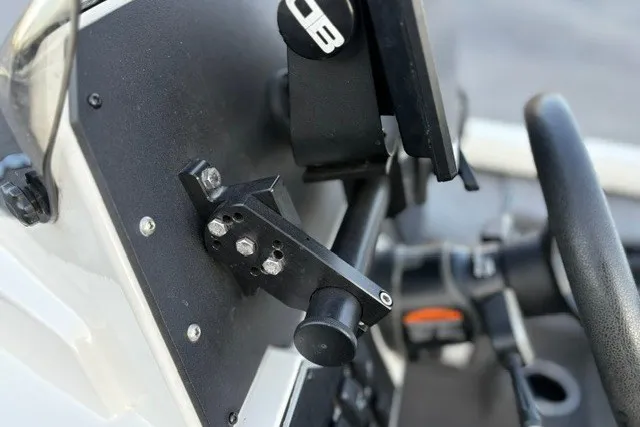 Slide: The Image of Close-up of Ranger ALPHA 208 dashboard, showcasing steering wheel and control panel, 2025 model. - 50
