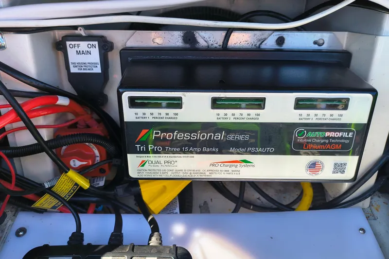 Slide: The Image of Battery charger system in Ranger ALPHA 208, 2025 model, with intuitive charging technology. - 26