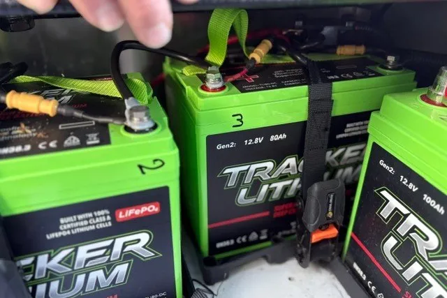 Slide: The Image of Batteries in a Ranger ALPHA 208, 2025 model, featuring Tracker Lithium technology. - 68