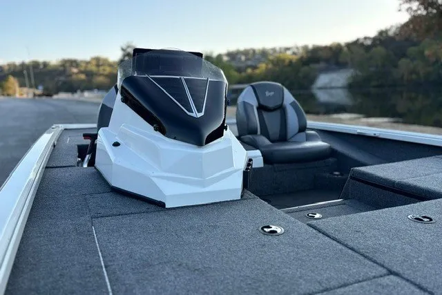 Slide: The Image of 2025 Ranger ALPHA 208 boat interior with sleek seating and modern design. - 37