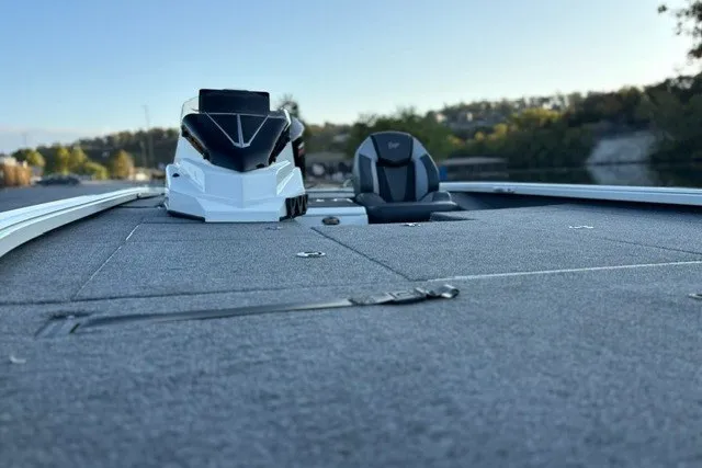 Slide: The Image of 2025 Ranger ALPHA 208 boat deck with sleek design and modern seating. - 38