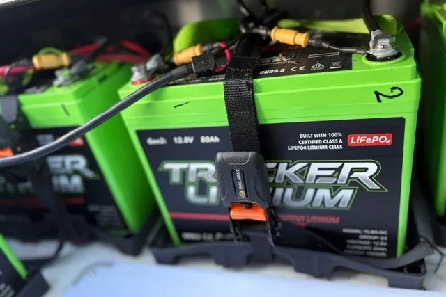 Slide: The Image of Green lithium battery pack in Ranger ALPHA 208, 2025 model, featuring LiFePO4 technology. - 69
