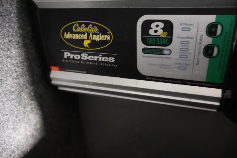 Slide: The Image of Cabela's Advanced Anglers ProSeries 8 Amp Two Bank Charger in 2015 Alumacraft Classic 165 Tiller. - 19