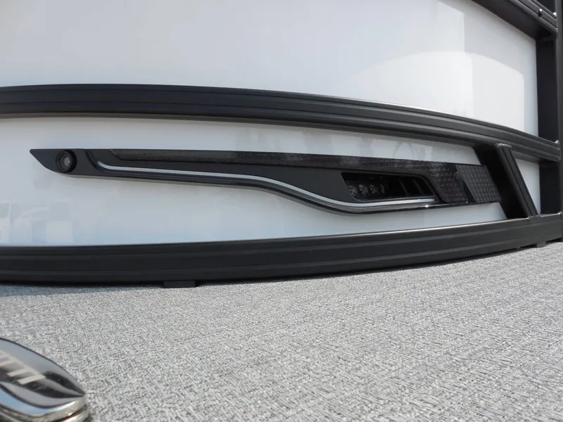 Slide: The Image of Close-up of a modern boat dock with sleek design and smooth lines. - 21