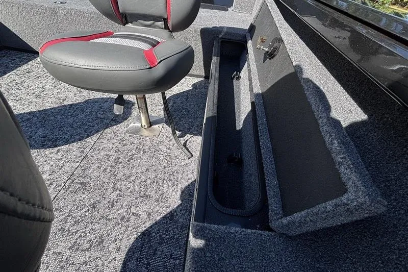 Slide: The Image of 2026 Ranger VS1882SC Angler boat interior with seating and storage compartment. - 31