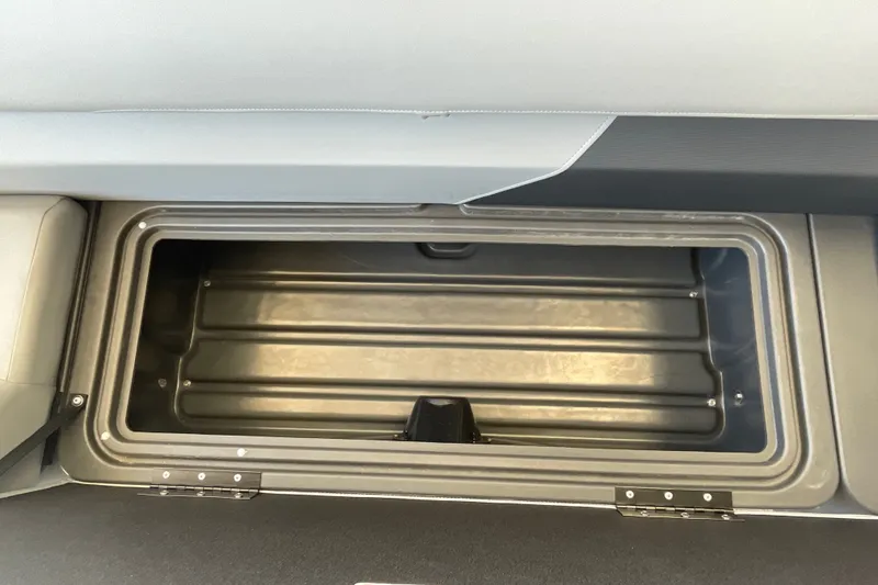 Slide: The Image of Storage compartment on 2027 Sun Tracker Party Barge 22 DLX pontoon boat. - 38