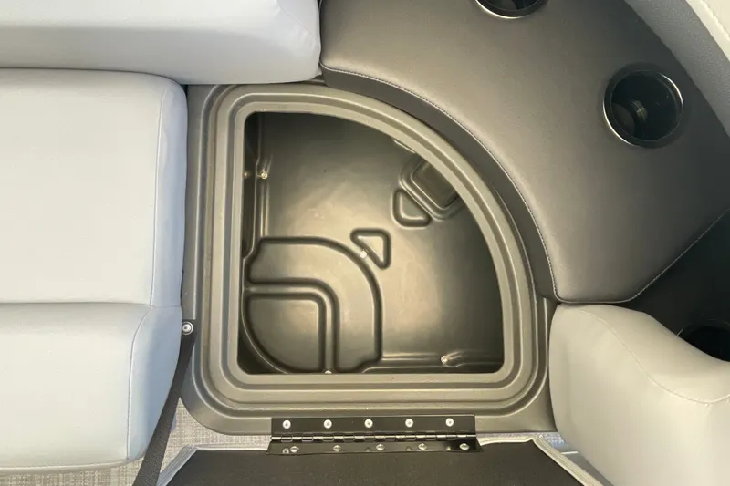 Slide: The Image of Storage compartment in 2027 Sun Tracker Party Barge 22 DLX pontoon boat. - 39