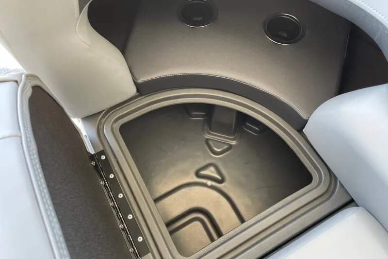 Slide: The Image of Storage compartment in 2027 Sun Tracker Party Barge 22 DLX pontoon boat. - 35