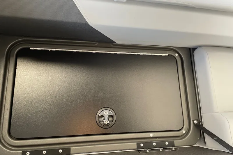 Slide: The Image of Storage compartment on 2027 Sun Tracker Party Barge 22 DLX pontoon boat. - 43
