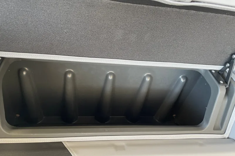 Slide: The Image of Storage compartment of 2027 Sun Tracker Party Barge 22 DLX pontoon boat. - 42