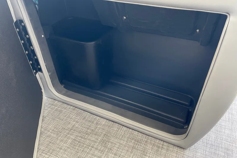 Slide: The Image of Storage compartment inside 2027 Sun Tracker Party Barge 22 DLX pontoon boat. - 34
