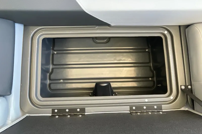 Slide: The Image of Storage compartment of 2027 Sun Tracker Party Barge 22 DLX pontoon boat. - 40