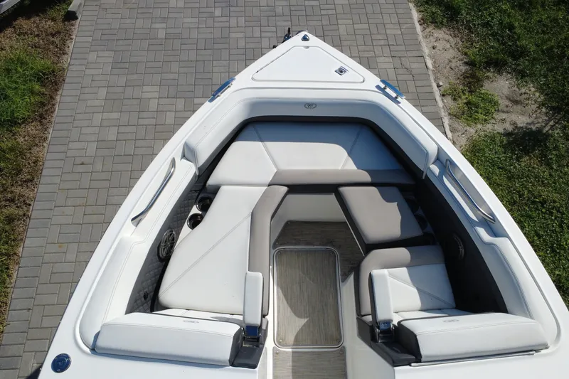 Slide: The Image of 2022 Cobalt R6 Outboard boat with spacious seating and modern design. - 18