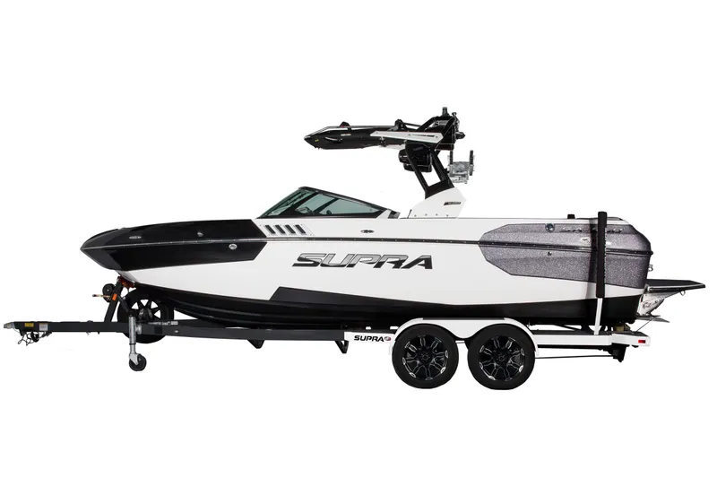 The Image of Manufacturer Provided Image: 2016 Supra SG 400-550 boat on trailer, side view. - 0