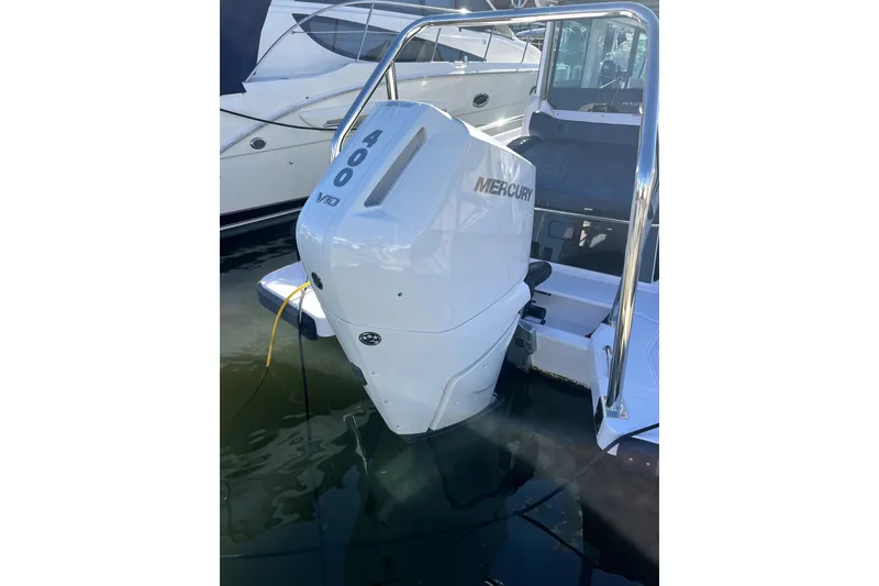 Slide: The Image of 2026 Axopar 29 XC Cross Cabin with Mercury 400 V10 outboard engine. - 6