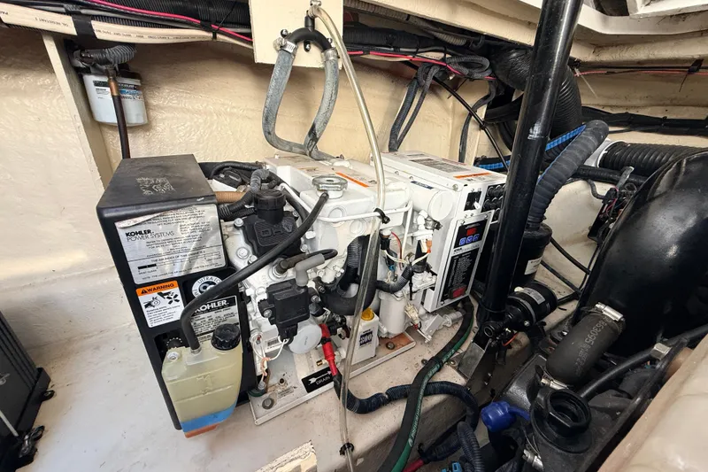 Slide: The Image of Engine room of a 2008 Sea Ray 340 Sundancer with Kohler power systems. - 41