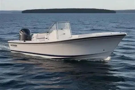 The Image of 2027 Steiger Craft 21 Tournament boat cruising on open water. - 2