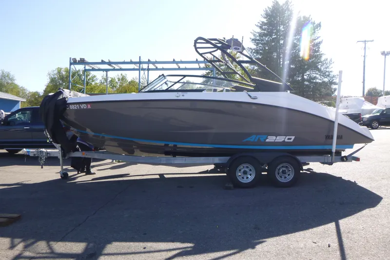 The Image of 2022 Yamaha AR250 boat on trailer in outdoor setting. - 0