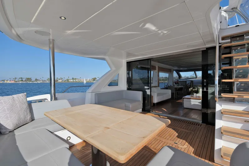 Slide: The Image of Luxurious 2018 Sunseeker 76 Yacht with elegant interior and scenic ocean view. - 19