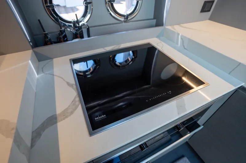 Slide: The Image of Modern kitchen with Miele induction cooktop on Azimut S8 yacht, 2023 model. - 41