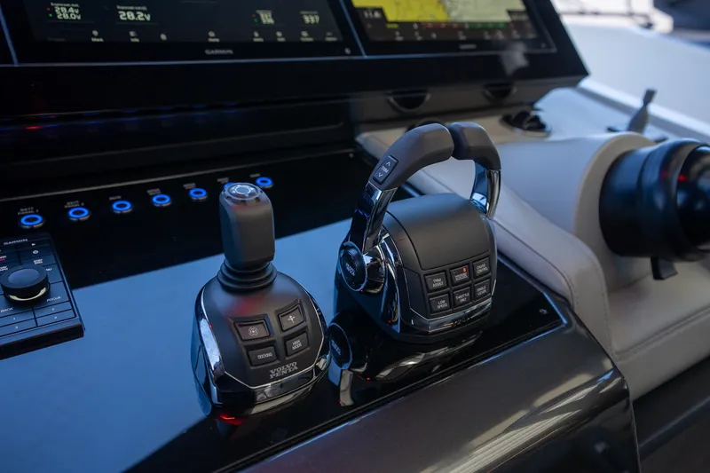 Slide: The Image of Control panel of 2023 Azimut S8 yacht with advanced navigation systems. - 44
