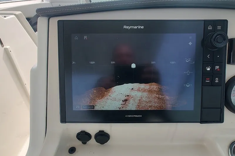 Slide: The Image of Raymarine navigation display on 2022 Boston Whaler 240 Vantage boat dashboard. - 30