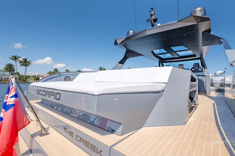 Slide: The Image of Luxury 2025 Vanquish Yachts VQ55 with sleek design, spacious deck, and modern amenities. - 29