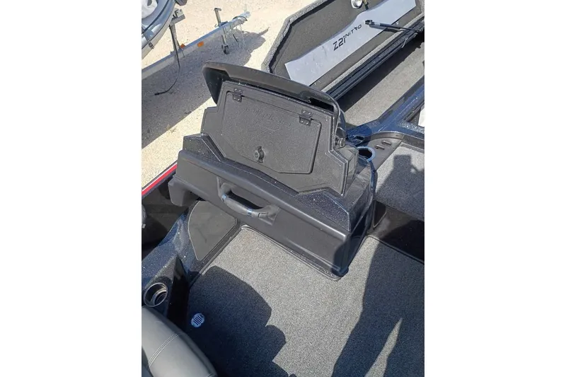 Slide: The Image of 2020 Nitro Z21 Pro boat interior with open storage compartment. - 18